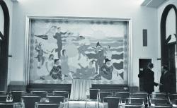 Peinture Schauflaire salle la Legia 1954